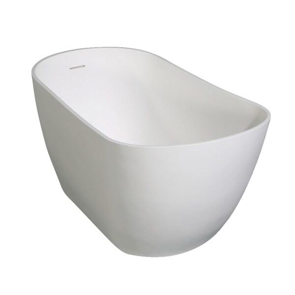 Aqua Eden 51.56 L, 28.38 W, Glossy White/Matte White, Solid Surface White Stone VRTSS513026 - main